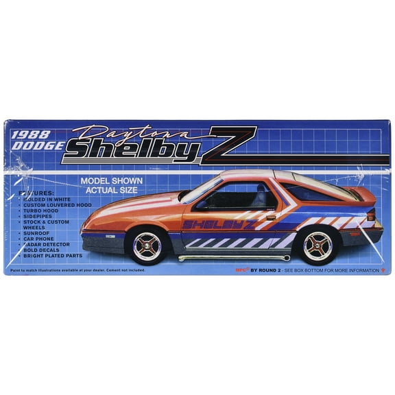 1988 Dodge Shelby Daytona Z 2-in-1 Kit (Skill 2) 1/25 Plastic Model Kit by MPC