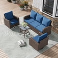 thumbnail image 7 of Homrest Outdoor Patio Couch Sofa, All-Weather PE Wicker 3 Seater Couch, Outdoor Seating Patio Furniture Sofa with Cushions, Modern Garden Furniture for Deck, Balcony, Porch(Navy), 7 of 7
