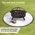thumbnail image 3 of 24 Inch Round Fire Pit Mat, Heat Resistant, Anti Slip, Outdoor Grill Deck Protector, Waterproof, Portable Reusable BBQ Mat, Suitable for Indoor Outdoor Barbecue, Camping,, 3 of 7
