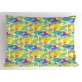 thumbnail image 1 of Abstract Pillow Sham, Trippy Paintbrush Pattern with Formless Geometric Textured Murky Grunge Graphic, Decorative Standard Size Printed Pillowcase, 26 X 20 Inches, Multicolor, by Ambesonne, 1 of 2