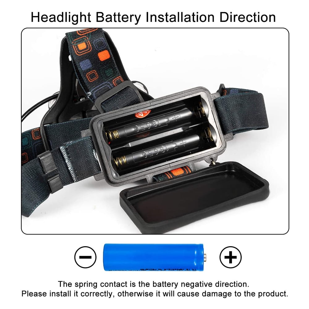 Higher Cost Performance LED Headlight Flashlight-Rechargeable Searchlight, 5000 Lumens, Close-Range Work Headlights, Used for Outdoor Camping and Work