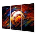 thumbnail image 2 of Designart "Baseball modern Glory I" Sports Metal Wall Art Set, 2 of 5
