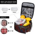 thumbnail image 3 of Durable Lunch Bag for Men Women with Side Mesh Pocket, Insulated Food Cooler with Buckle Handle for Work and Picnic, 3 of 6