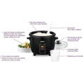 thumbnail image 4 of Salton - Rice Cooker, 6 Cup Capacity, Removable Nonstick Bowl, 300 Watts, Black, 4 of 5