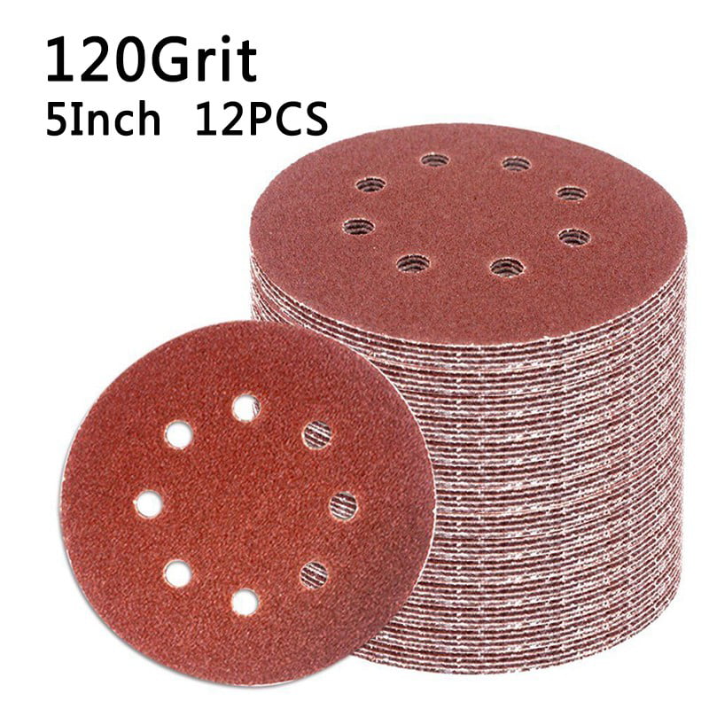 12x 5 40~3000Grit Sander Discs Sanding Pad Sandpaper Polishing Compound Durable 