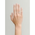 thumbnail image 4 of Men's 14K Solid Gold Wedding Band, 5mm, Beveled Edge, Satin Finish, Comfort Fit Ring, 14K White Gold (Stamped for Authenticity), Size 9.5, 4 of 9