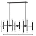 thumbnail image 5 of 83196BK Lark Millie - 16 Light Linear Chandelier In Modern and Mid-Century Modern Style-11.75 Inches Tall and 39 Inches Wide-Black Finish, 5 of 17