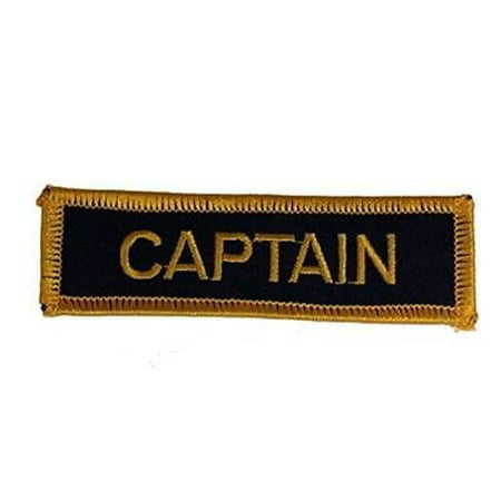 - USN CAPTAIN NAME TAPE STYLE PATCH GOLD NAVY BLUE