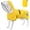 Yellow, variant on Dog Raincoat,Waterproof Lightweight Pet Poncho with Reflective Strips,Hood,Storage Pocket for dogs(Blue,Medium)