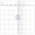 Prima Traveler's Journal Refill Notebook 32/Sheets-Monthly W/White ...