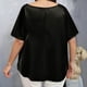 thumbnail image 4 of Camiseta Casual de Cuello Redondo de Color Sólido, Camisetas de Verano de Tamaño Más de las Mujeres para el Uso Diario, 4 of 6