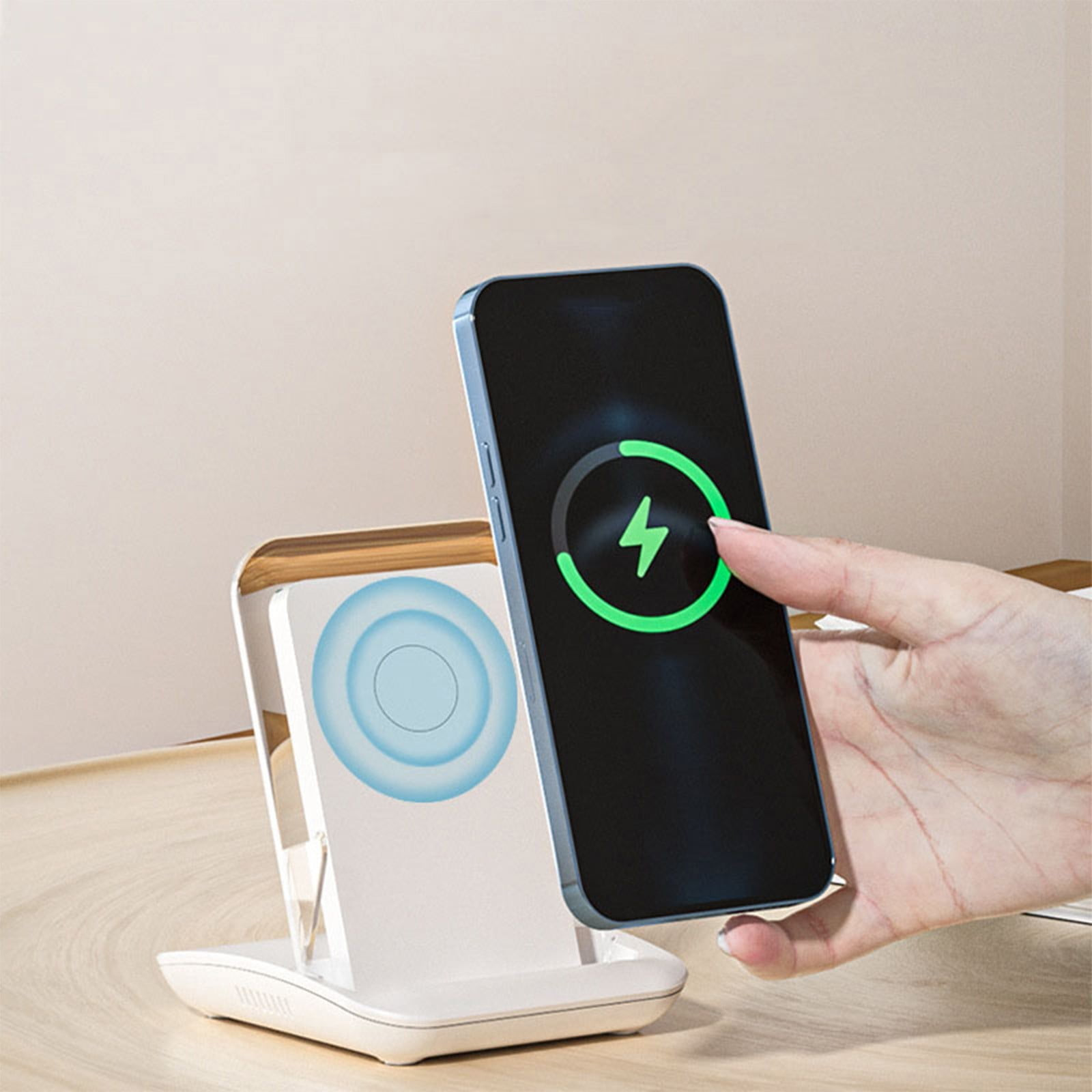 DZCPSCZG Wireless Charger 15 Magnetic 65 Charging Crystal Illuminated Vertical Desktop Mobile Phone Amplification