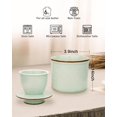 thumbnail image 4 of FZC-- Plat à Beurre Français, Beurre en Céramique pour Comptoir avec Ligne d'Eau, Garde-Beurre pour Beurre à Tartiner - Cadeau de Noël Décoration Maison - Collection de Glaçures Réactives - Vert Écume de Mer, 4 of 4