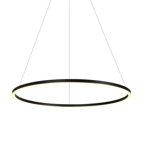 VONN Tania 39" Height Adjustable ETL Certified Integrated LED Chandelier Black