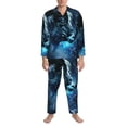 thumbnail image 3 of Sikiie Celestial Ram Night Sky Mens Pajama Set, Soft Warm Long Sleeve Sleepwear, Cozy Button-Down Pjs for Men-XX-Large, 3 of 7