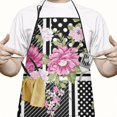 thumbnail image 2 of Pioneer Flower Floral Print Pattern Apron-Garden Aprons for Women with Pockets-Cotton Linen Waterproof Kitchen Cooking Gardening Aprons Adjustable for Kitchen,Cooking,BBQ and Salon 33x27 Inch, 2 of 7