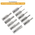 thumbnail image 3 of Uxcell 10pcs T5-T40H Punta de destornillador Torx 1/4" Hex Shank 25mm/1" Longitud Magnética Estrella de 6 Puntos Punta Hexagonal de Acero S2, 3 of 7