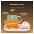 thumbnail image 3 of Cup Warmer Heat Beverage Mug Mat Keep Drink Warm Heater Heating Coaster Pad for Coffee Milk Tea ,Fast Heating, 3 of 7