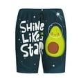 thumbnail image 3 of Picia Avocado in Space1 Pajama Shorts for Men, Men's Pajama Bottoms, Sleepwear,Short Pajama Pants-Small, 3 of 9
