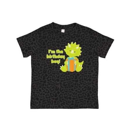 

Inktastic I m the Birthday Boy Triceratops Dinosaur Party Gift Toddler Boy Girl T-Shirt