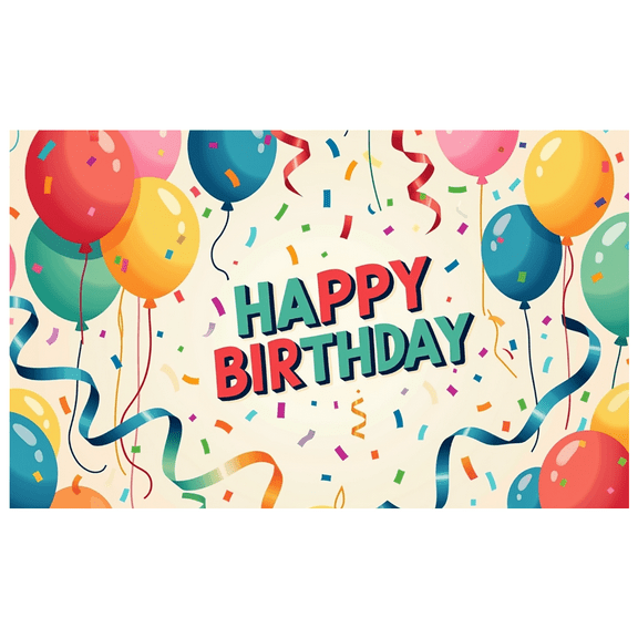 LUUFILx Happy Birthday Backdrop Butterfly Balloons Floral Party Supplies Photography Props Decorations Banner Background Celebration Decor