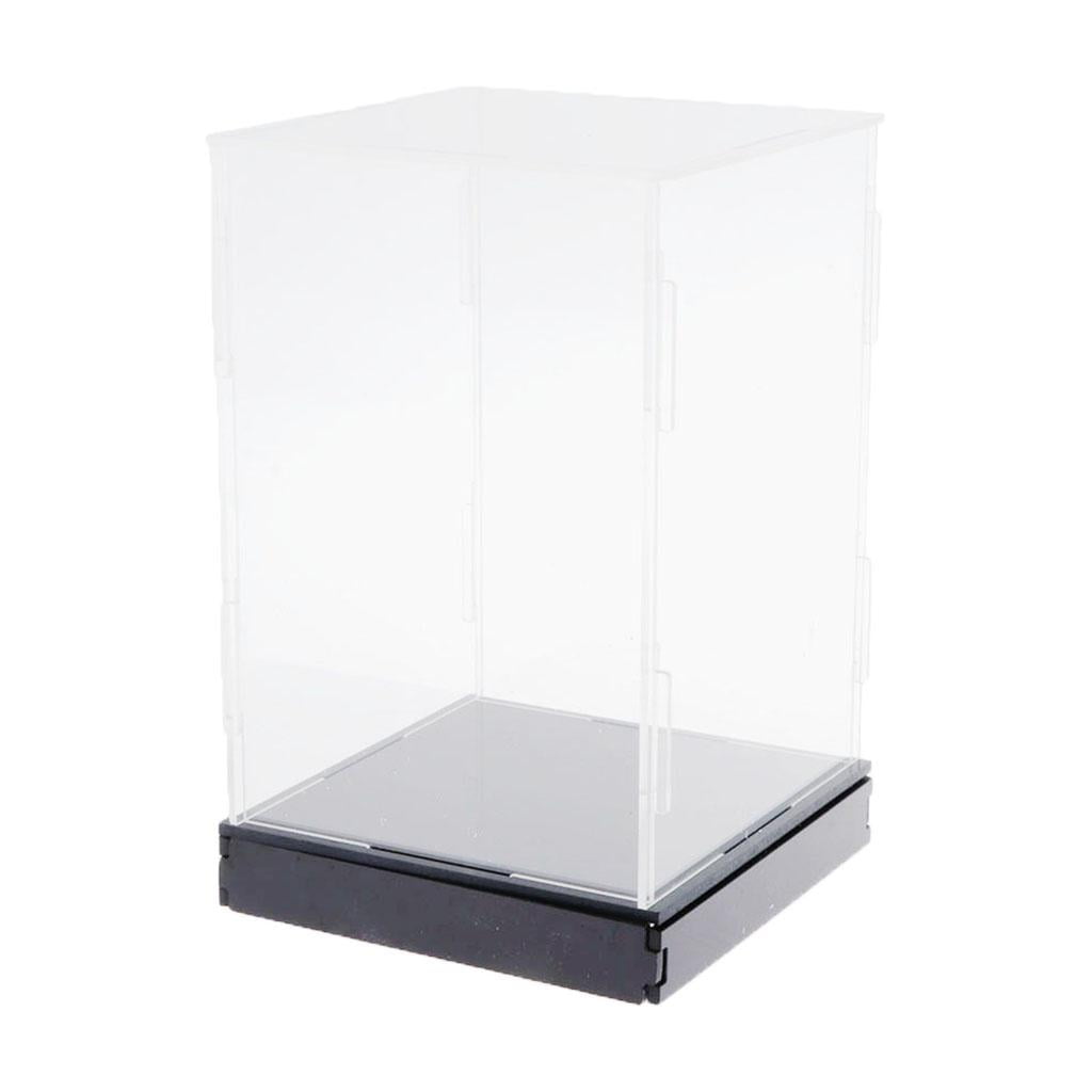 Clear Large   Display Case Dolls Toys Protective Box Stand Holder Shelf 