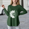 thumbnail image 2 of yocbz Shirts Girl Kids Toddler Baby Girl Boys Basic Turtleneck T-Shirt Kid Solid Color Cotton Long Sleeve Pullover Blouse Top Green,Size for 13-14 Years, 2 of 4