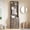 Dark Brown, variant on Farmhouse Narrow Coat Rack with Shoe Storage, 23.6" Small Hall Tree with Bench, Entryway Coat Rack with 5 Hooks, 2 Cubbies & 1 Barn Door Cabinet for Entryway, Hallway, Mudroom, White/Brown