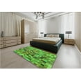 thumbnail image 4 of Ahgly Company Indoor Square Patterned Nebula Green Area Rugs, 4' Square, 4 of 6