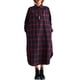 thumbnail image 1 of Vestido, Vestido a cuadros de mujer con bolsillos Botones Manga larga Vestido suelto Tomshoo Rojo/Grande, 1 of 7