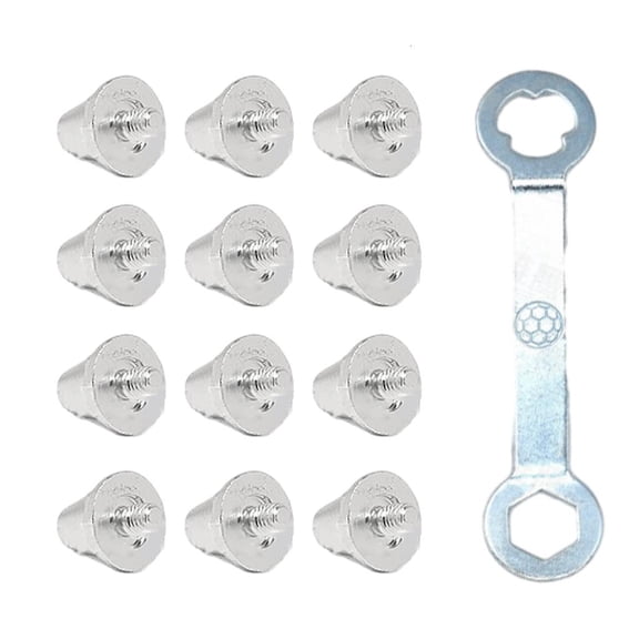 Qhmade 12Pcs Universals Aluminum Football Shoe Stud Replacement for Soccer Shoes