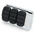 thumbnail image 2 of Krator Chrome Brake Pedal Pad Cover Black NonSlip Rubber Compatible with Harley Davidson FLST Models 1986-2014, 2 of 5