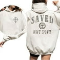 thumbnail image 4 of Saved Not Soft Double Sided Christian Hoodie – Faith-Based Streetwear with Cross Graphic, Religious Jesus Pullover, Motivational Bible Verse Hoodie for Men and Women, 4 of 7