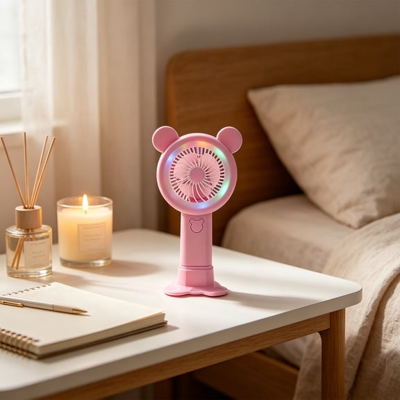 MMJ Handheld Fan Mini USB Rechargeable Portable with 3 Speeds for Outdoor Travel 7.9x3.9in