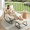 Beige-with Ottoman, variant on Arlopu Outdoor Papasan Rocking Chair, Oversized Padded Lounge Rocker with Cushion, Comfy Wicker Egg Lounge Chair, Large Indoor Rocking Recliner for Garden Porch Lawn Balcony