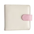 thumbnail image 2 of Álbum de fotos de 3 pulgadas con cuatro cuadrículas y hojas sueltas con hebilla magnética de PU en combinación de colores rosa y blanco para guardar tarjetas pequeñas, 2 of 5