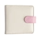 thumbnail image 5 of Álbum de fotos de 3 pulgadas con cuatro cuadrículas y hojas sueltas con hebilla magnética de PU en combinación de colores rosa y blanco para guardar tarjetas pequeñas, 5 of 5