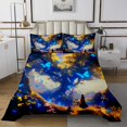 thumbnail image 1 of YST Glowing Butterfly Twin Quilt Set Girls Princess Coverlet Set, Jungle Adventure Bedding Set Magic Animal Bedspread Set, Botanical Tree Bed Quilt Room Decorative, 1 of 3