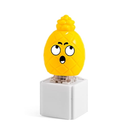 BAELLERT Keyboard Fidget Keychain with Sound Light Stress Relief Electric Wooden Fish Pineapple Banana Keycap Clicking Sensory Decompression Toy Kids Adults Gift