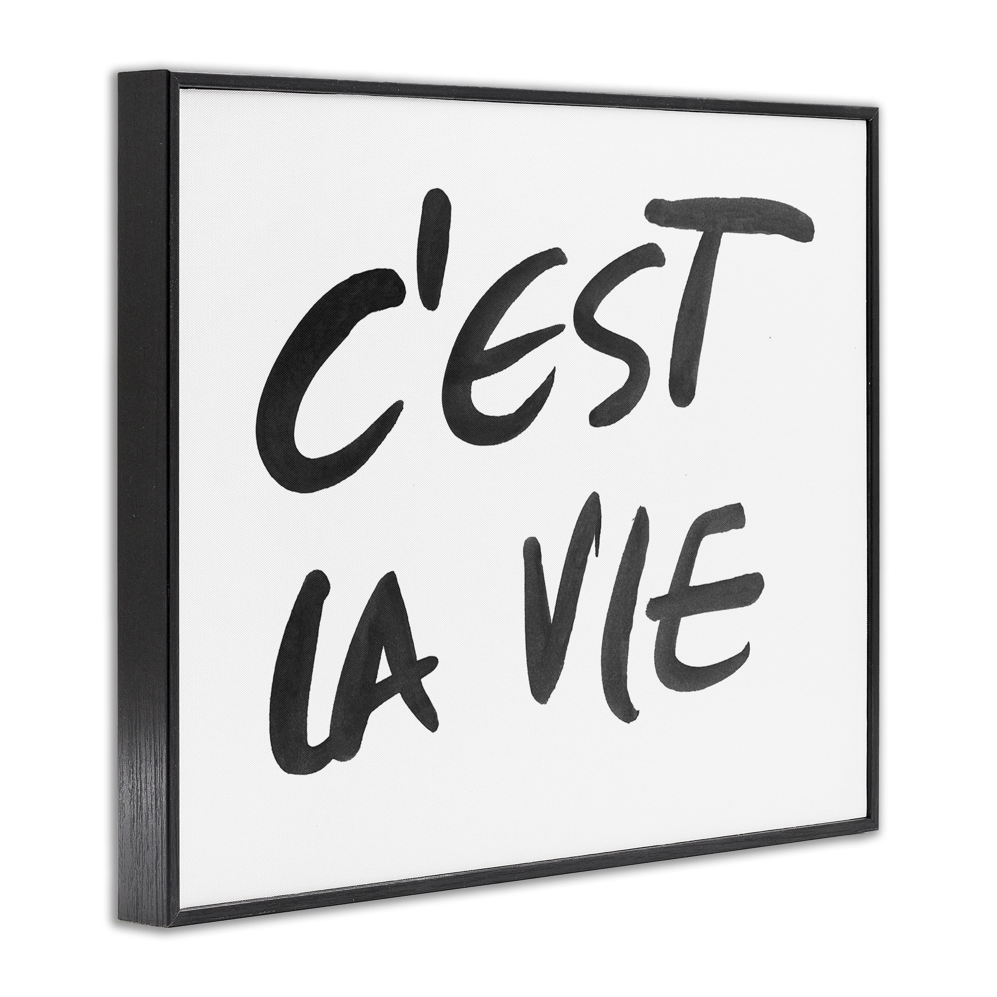 Stupell Industries C'est La Vie Minimal Text Black Framed Giclee Art, design by SD Graphics Studio