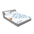 thumbnail image 2 of Ambesonne Saying Fitted Sheet & Pillow Sham Set, Think Differently Words, Full, Orange Blue, 2 of 2