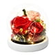 thumbnail image 1 of Decoración de flores eternas, rosa más cubierta de cristal de musgo con luces, regalos navideños, regalos de cumpleaños para familiares y amigos, 1 of 5