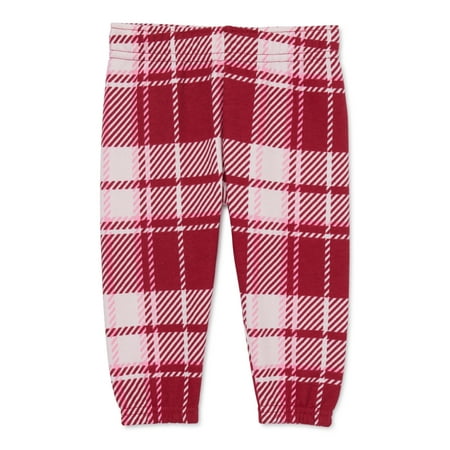Garanimals Baby Girl Print Fleece Joggers, Size 6-24 Months