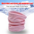 thumbnail image 2 of Bewildely Calentador de cuello a prueba de frío forro polar colores surtidos moda cuellos polaina espesar gran textura durabilidad pañuelo para ciclismo Suministros térmicos Rosado Bewildely HA059437-06, 2 of 6