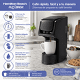 thumbnail image 2 of Cafetera Hamilton Beach Individual Monodosis 2 en 1 FlexBrew Compatible con K-Cup y Café Molido 1400W Negra, 2 of 7