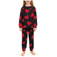 thumbnail image 2 of ATOGUTA Girls Outfit Valentine's Day Valentine's Day Clothes Long Sleeve Tops and Jogger Pants Kids Tracksuit Sweatsuits Set Size 5T-16, Multicolor, 2 of 6