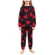 thumbnail image 4 of TaTaai Children's Heart Print Lapel Loungewear Set, Soft Top and Lounge Pants, Cozy Valentine Wear Gift, 4 of 7