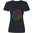 thumbnail image 3 of Inktastic Pi Day Pi Numerals in Rainbow Spiral Women's V-Neck T-Shirt, 3 of 5