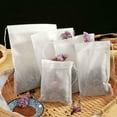 thumbnail image 4 of 100pcs/set Tea Bag Empty Loose Tea Leaf Pouch Drawstring Fabric Herb Holder DIY Drink Filter Bag, 15x20cm, 4 of 9