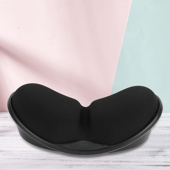 OUNONA Ergonomic Memory Foam Mouse Pad Black with Wrist Rest for Comfortable Use